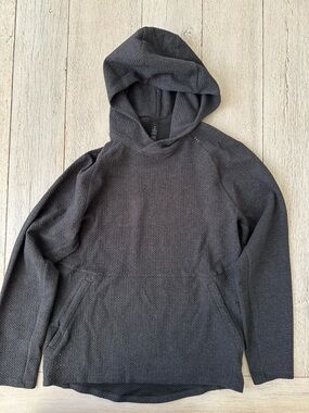 Lululemon Men’s At Ease Hoodie - Textured Knit - Graphite Grey/Black - Size M